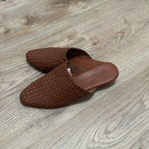 Universal Thread Dinah Woven Brown Mules Size 6.5